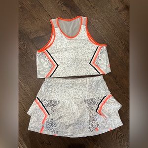 Animal Instinct Lucky in Love Tennis Skirt & Tank . Size small